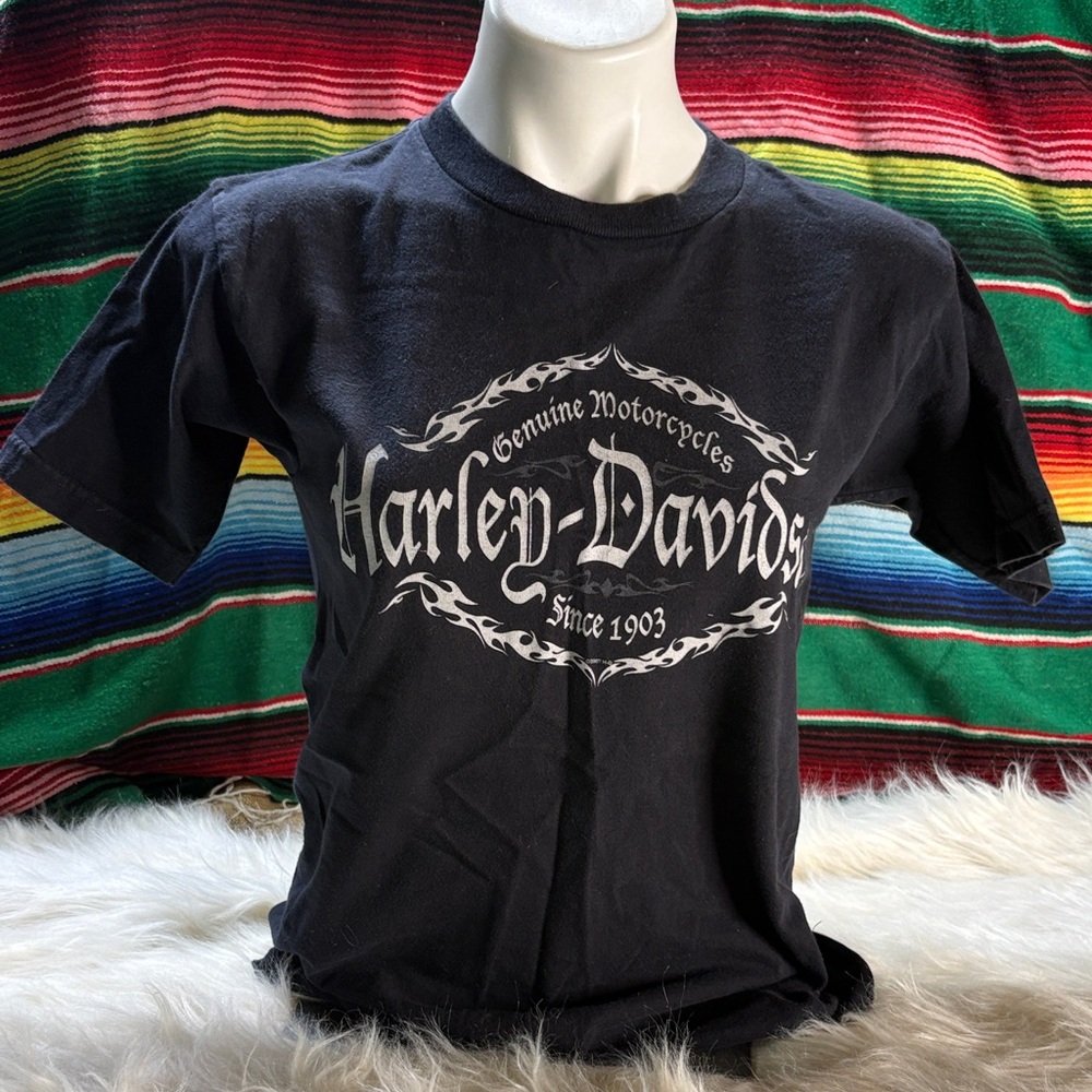 Harley-Davidson Black Tee with White Logo